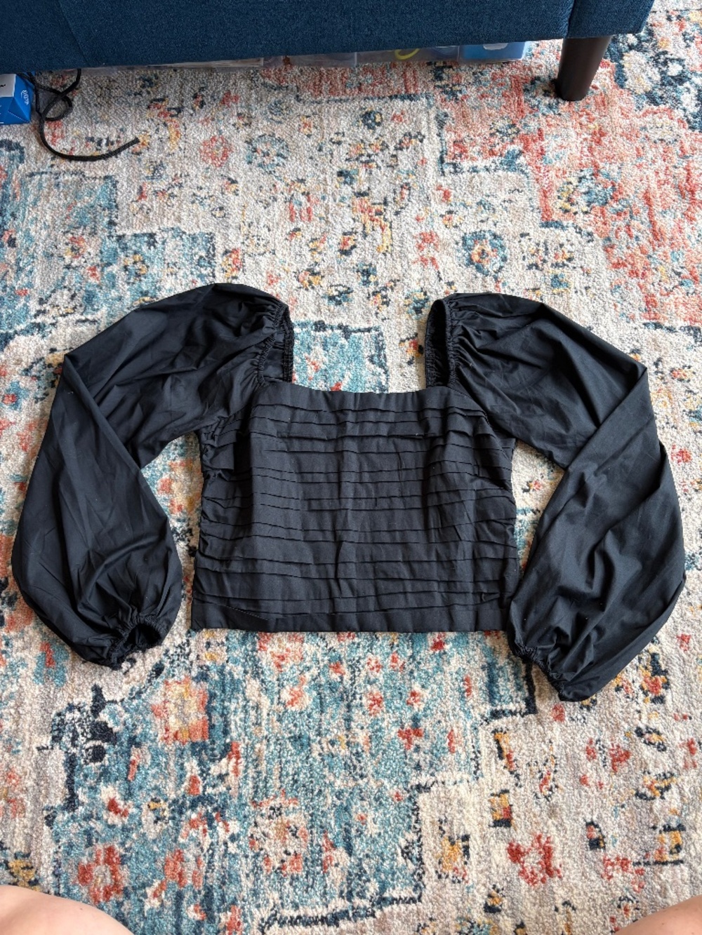 A&F Long Puff Sleeve Top